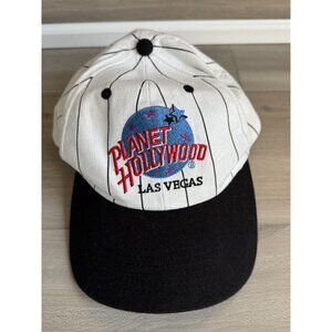 Vintage 90s Planet Hollywood Las Vegas Casino‎ Promo Pinstripe Snapback Hat